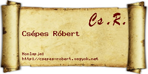 Csépes Róbert névjegykártya