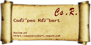 Csépes Róbert névjegykártya